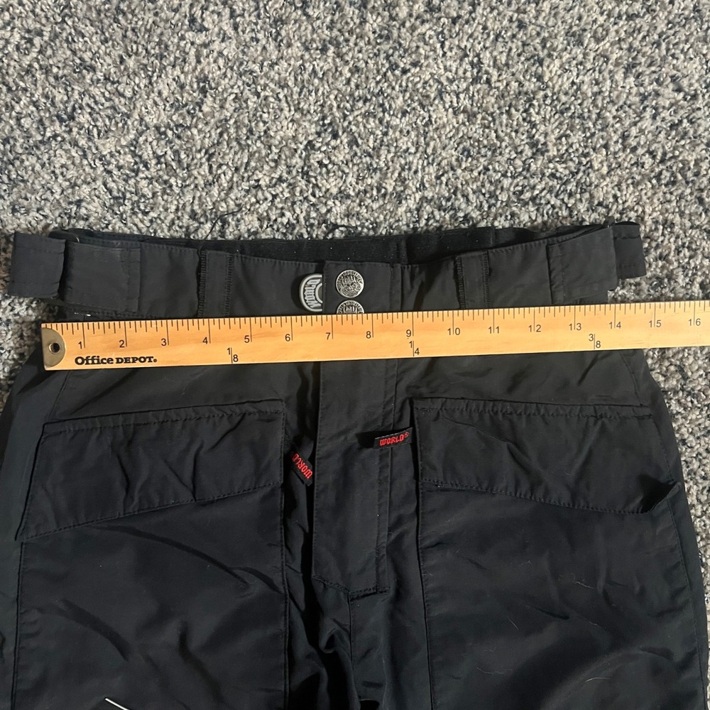 World Industries Outerwear Blk Snow Pants Youth Medium not insulated adjustable - Picture 7 of 10